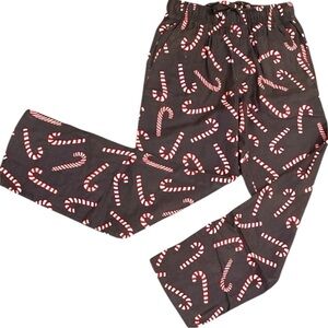 Old Navy Size Small Gray Scattered Candy Cane Cotton Flannel Pajama Pants